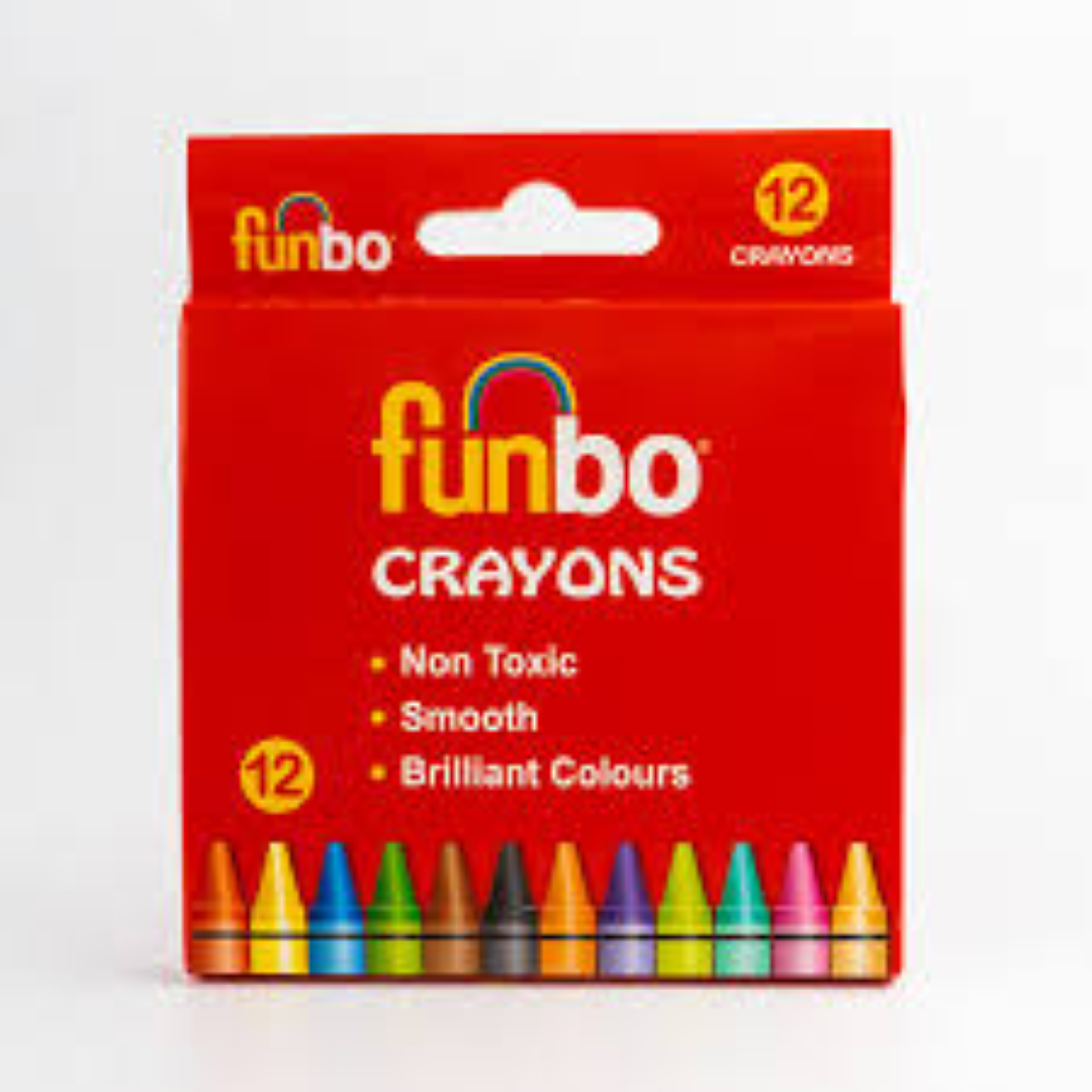 FUNBO CRAYONS 12PC FO-CR-12